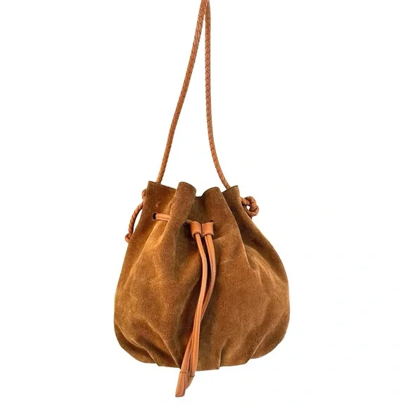 Zara Suede Bucket Bag - Picture 2 of 9